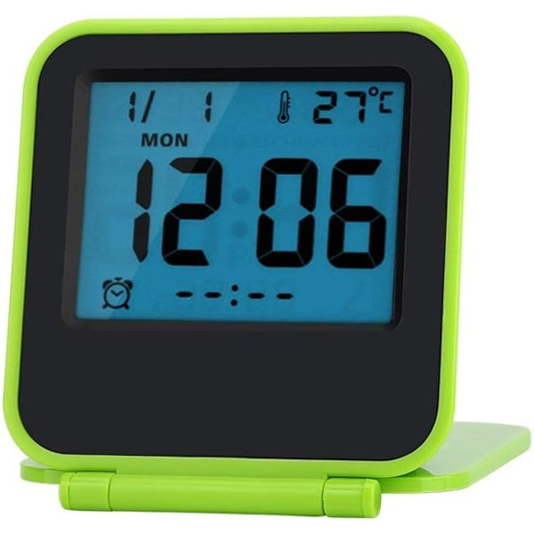 Digital resealarmklocka, Mini hopfällbar bärbar alarmkalender