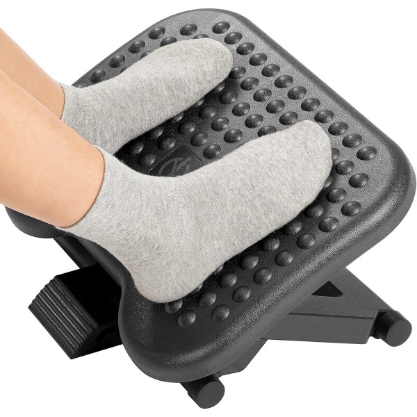 Ergonomic footrest with 3 height positions - 30 degree tilt angle