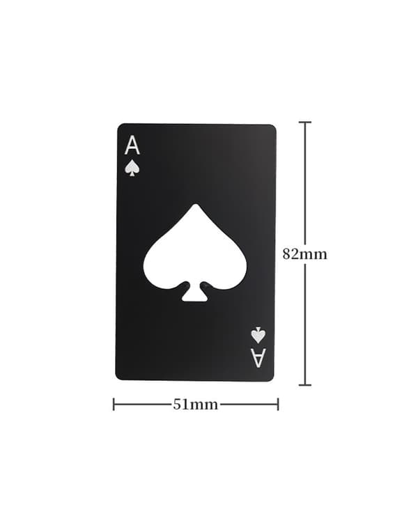 4 stk. Poker flaskeåbner, rustfrit stål flaskeåbner, dragt