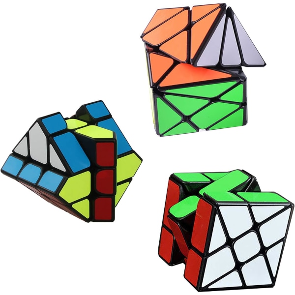 Speed ​​​​Cube Set 3 Pack Magic Speed ​​​​Cube Bundle 3x3x3 YJ Windmi