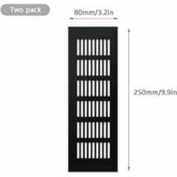 2 stk utendørs ventilasjonsgitter, aluminium ventilasjonsgitter