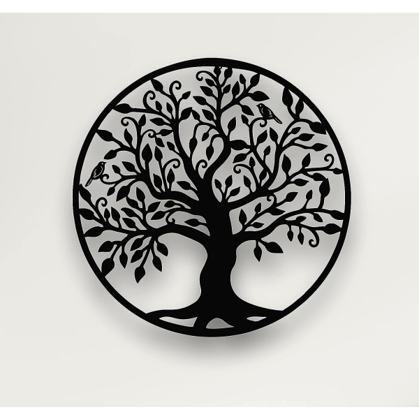 Metallväggkonst, Livets träd, Metal Tree Family Logo, Väggdekor,