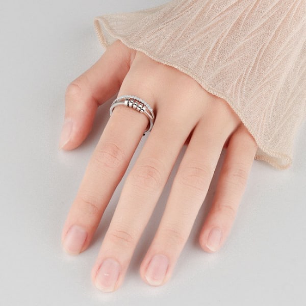 Anti-stress ring justerbar pegefinger ring multi-turn overførsel