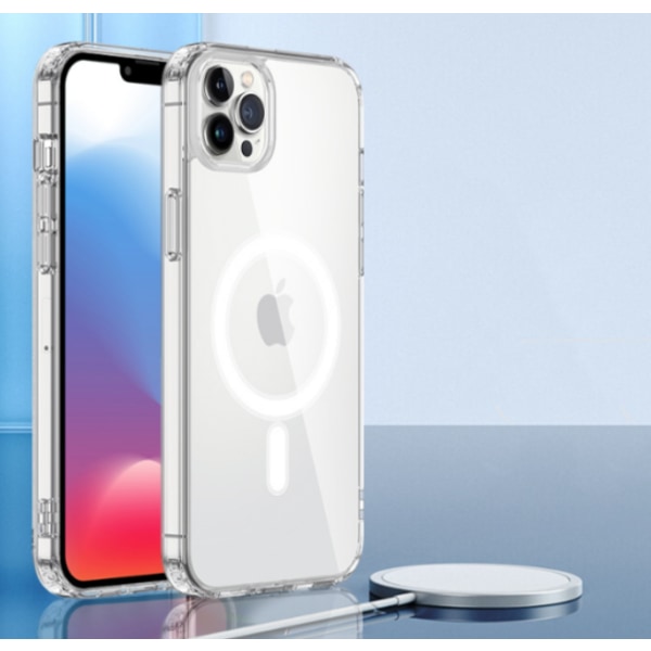 IPhone15PRO case, transparent två och en trådlös magnet