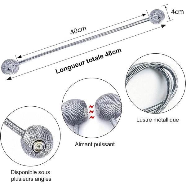 Magnetiska gardinuppsättningar Magnetiska flätade gardiner