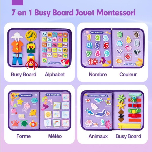 Busy Board Montessori Merenneitolelu lapsille 2 3 4 5 vuotta vanha