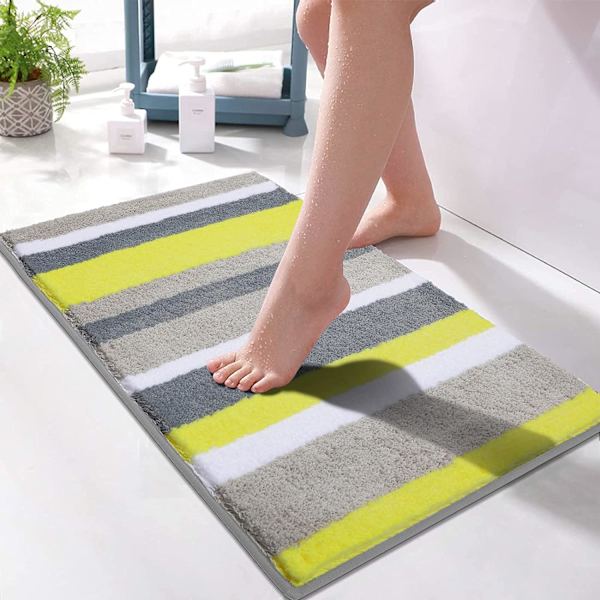 Skridsikker absorberende bademåtte i mikrofiber til badeværelset