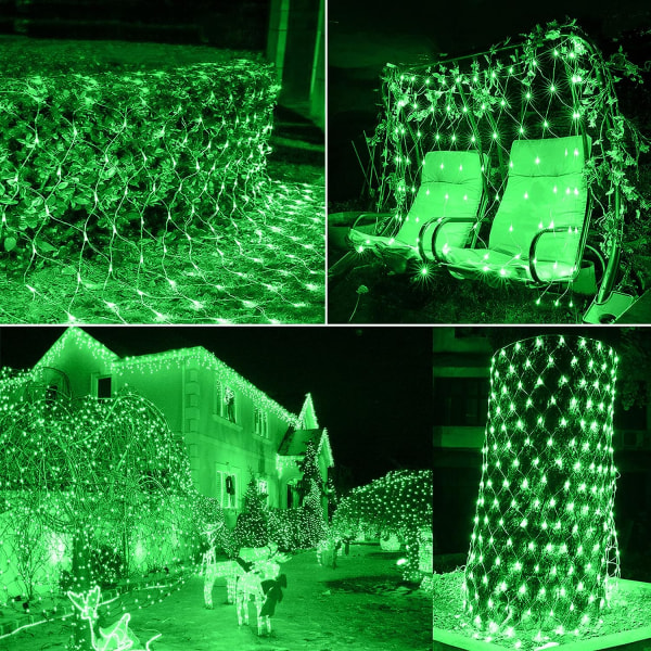 Solcelle Net Lights, 3m x 2m Net Solcelle Lyskæde, Vandtæt Sol
