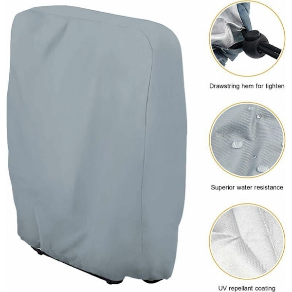 Skyddande Överdrag för Fällbar Solstol (Grå) B71×H110cm, 2-pack