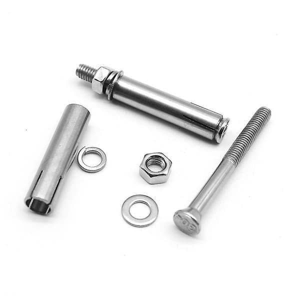 6 stk. M6 Ekspansionsbolt Bolt Anchor Sleeve Bolt 304 Rustfrit S