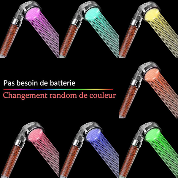 LED-duschhuvud, badrum duschhanddusch 7 färger LED-handdusch
