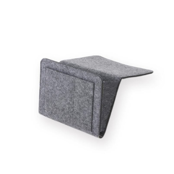 （Mørkegrå）Tom Lomme Sofa Bed Filt Opbevaringspose Sengeside Organiser