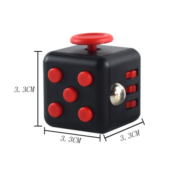 Fidget Cube - Punainen/Musta - Vedä Rubikin kuutio esiin