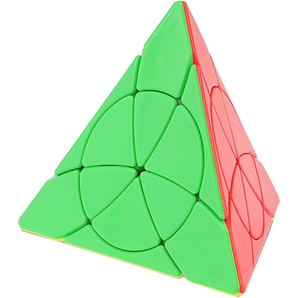 Petal Pyraminx Speed ​​Cube Pyramid 3X3 Klistremerkeløs Puslespillkube T
