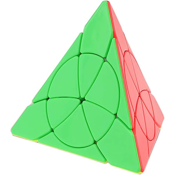 Terälehti Pyraminx Speed ​​​​Cube Pyramid 3X3 Tarraton palapelikuutio T