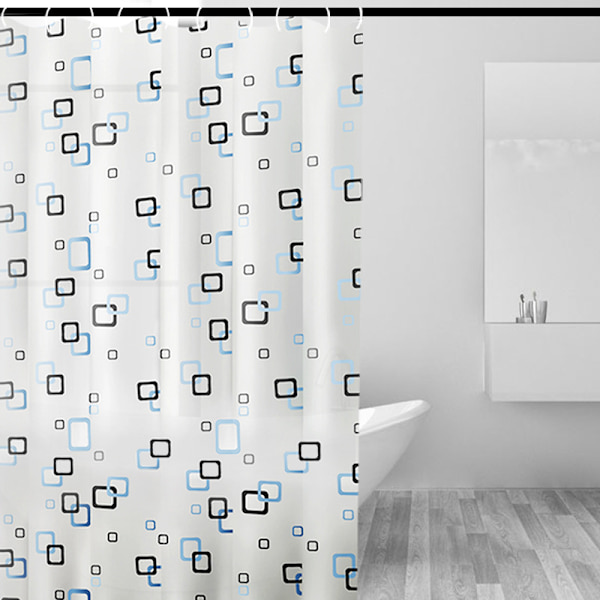 1 stk. bruseforhæng, 200x200cm badeforhængsfor med krog