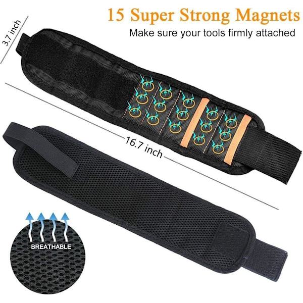 Magnetisk handledsband med stark magnet för att fästa skruvar, spikar, D