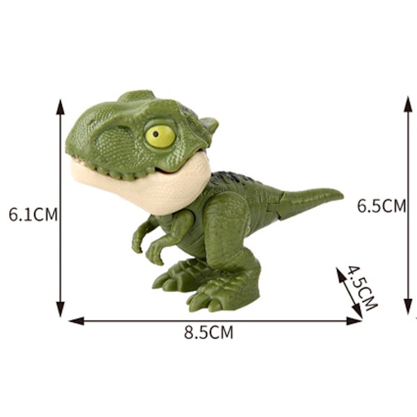 4 stk. Fingerbid Tyrannosaurus Rex Dinosaur Legetøj Hånd Nyhed Legetøj