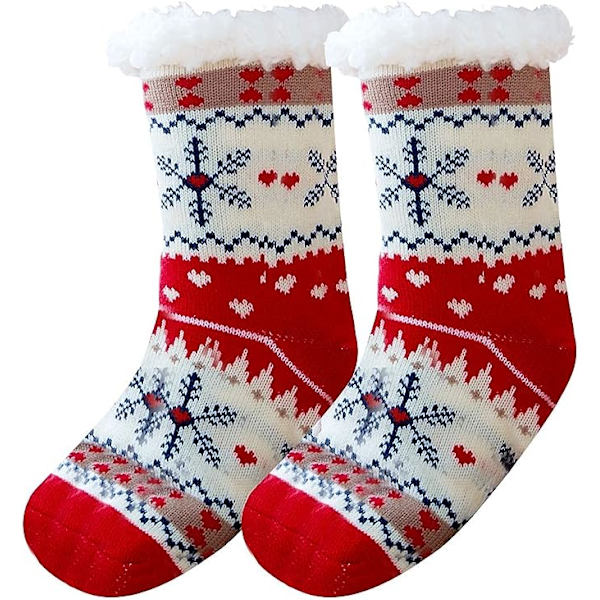 Julstrumpor, Dam Vinterstrumpor, Halkfria Varma Sockor, Perfekta C
