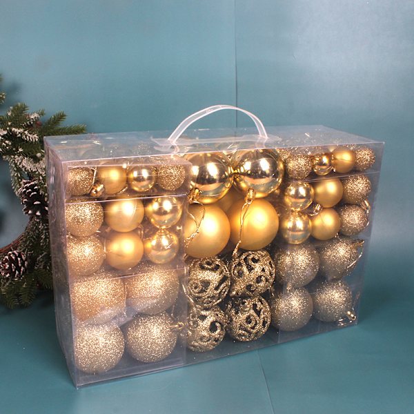 Julgranskulor, Plast, Plast, Guld, 100x