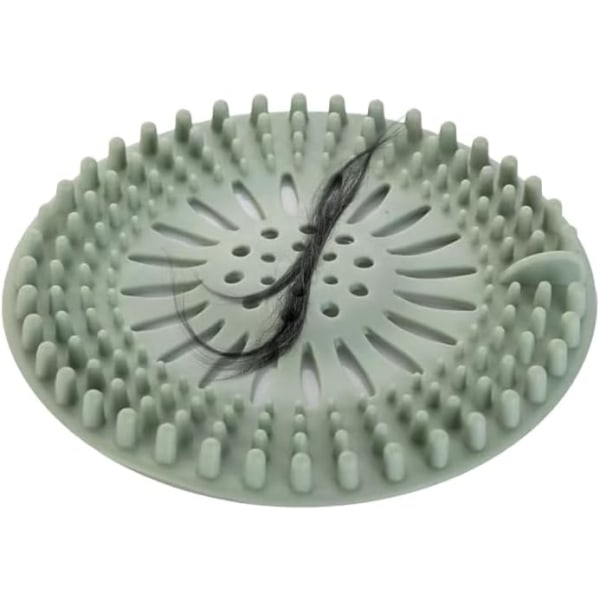 1 st grön silikonavloppsskydd, köksavloppsfilter, badkar