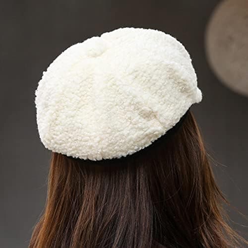 Dame Beret Hatter Fransk Stil Ull Bereter Damer Klassisk Solid W