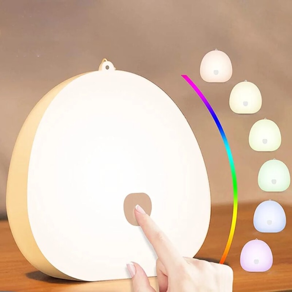 (hvid) Natlampe, LED amme-natlampe, USB-dæmpbar amme-