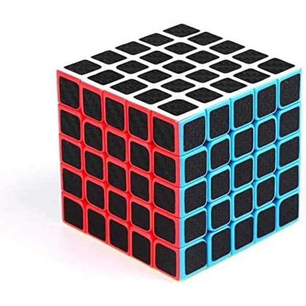 5x5x5 Speed ​​Cube, Glatt magisk karbonfibersticker Speed ​​Cube
