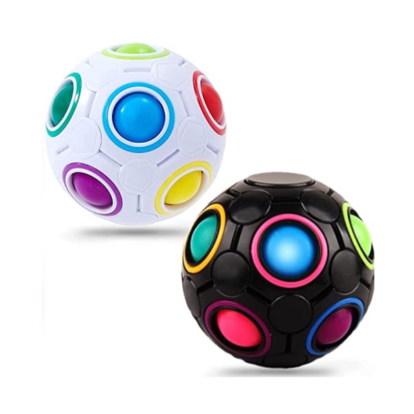 Magisk regnbue gyroskop kugle, 2 pak pop it stress bold fidget til