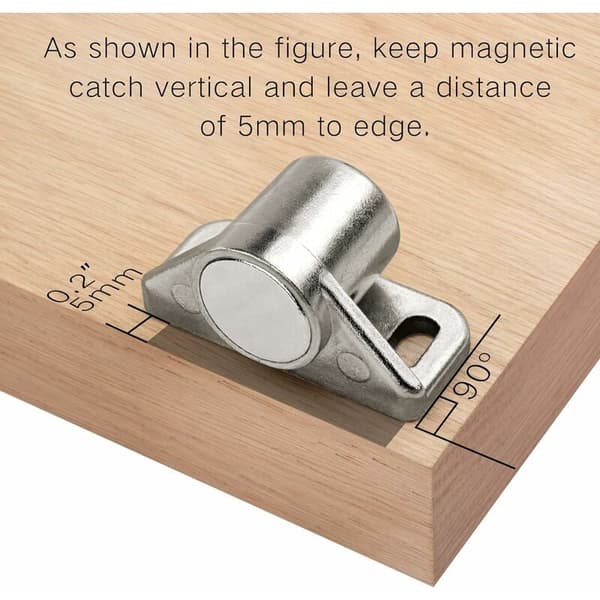 Magnetisk lås magnet skabslåge 4 stk sølv magnetisk lås