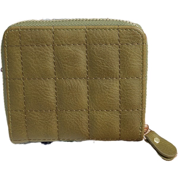 Grønn PU skinn kort lommebok, trådnett lommebok, visittkort ho