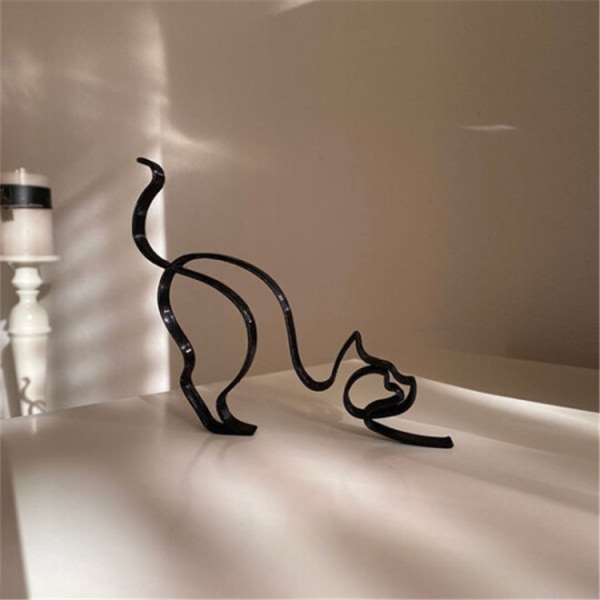 Modern minimalistisk metallhundskulptur (tax) Hemrumsinredning