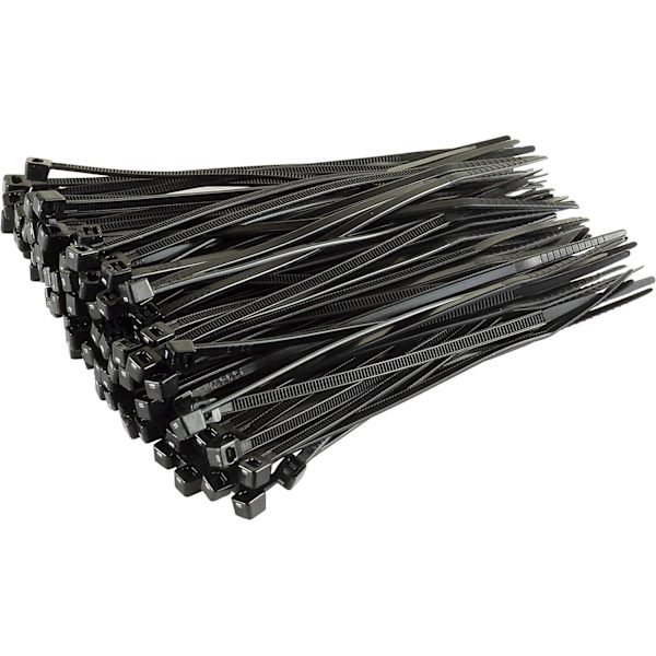 Nylonkabelbindning - 250mm x 4.8mm - Svart - Extra stark kabelbindning
