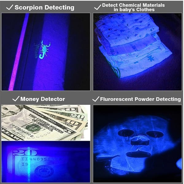 Uv-taskulamppu Ulkovalaistus Led Uv-taskulamppu Zoomable-lyhty