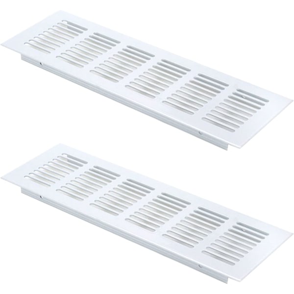 2 stk. rektangulær ventilationsgitter, aluminium ventilationsgitter,