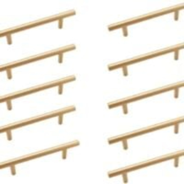 10 Kjøkkenskap Håndtak Gull Skap Håndtak 128mm Messing Kitch
