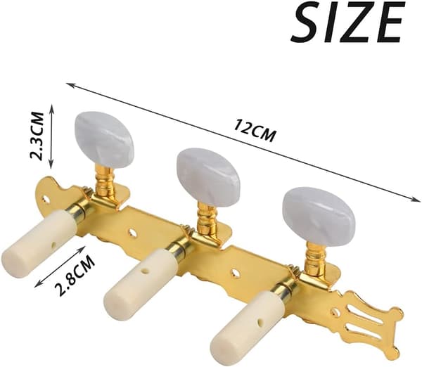 2 stk. stemmeskruer til klassiske gitarer, gitar knotter Tuni