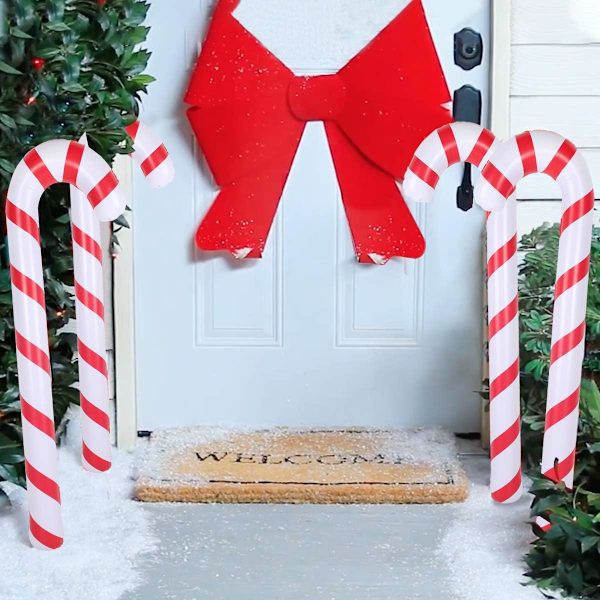 Uppblåsbar käpp för juldekorationer Set med 6, Xmas Or