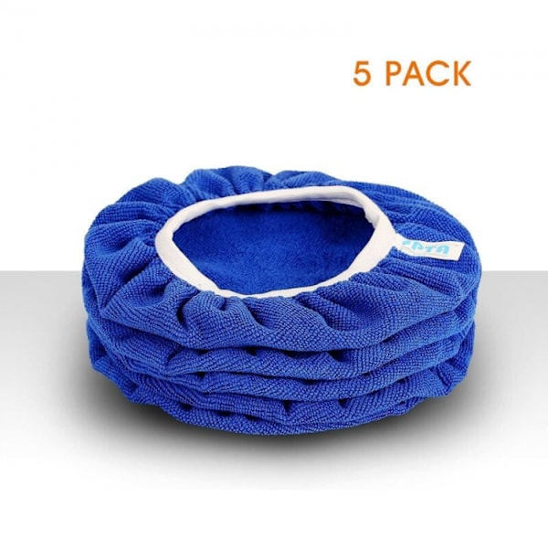 5PCS(225-250mm) Mikrofiberpoleringsskydd, Bilpoleringsdyna Bon