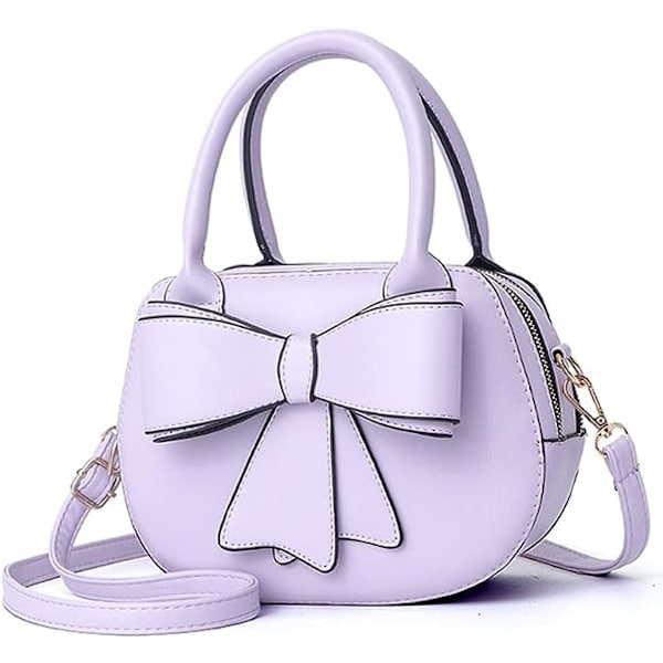 Pige Bowknot Håndtaske Håndtaske Sød Læder Mini Skuldertaske Til