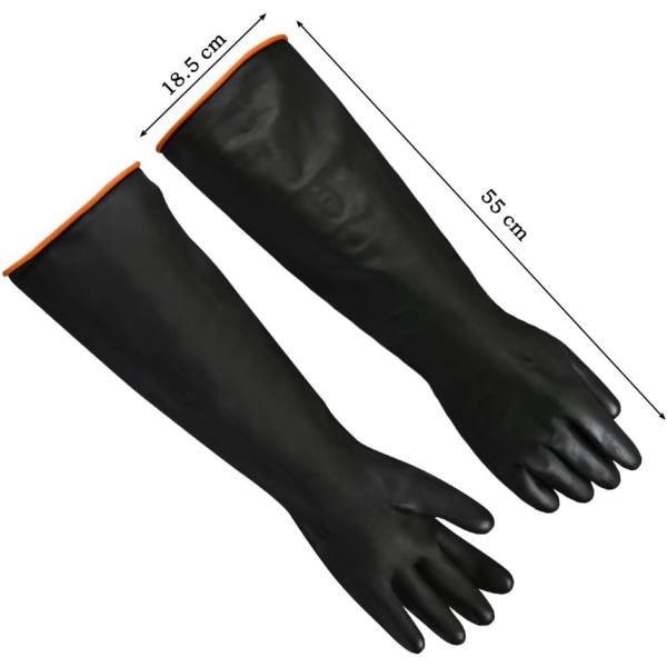 Kemikalieresistenta latexhandskar i gummi, syra-/alkaliresistenta/I