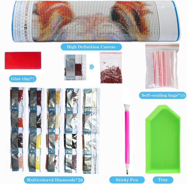 （47）DIY-timanttimaalausjoukko jouluun, 5D joulukirjonta D