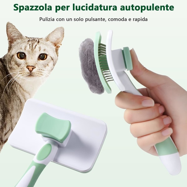 Hundkattborste, självrengörande hårborttagningsborste för hundar och katter P