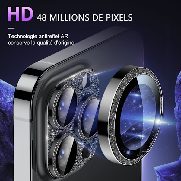 Til sort iPhone 14 Pro/iPhone 14 Pro Max kamerabeskytter, [One-