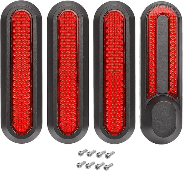 4 stk. Plastikhjulkapper med refleksstrimmel til Xiaomi M3