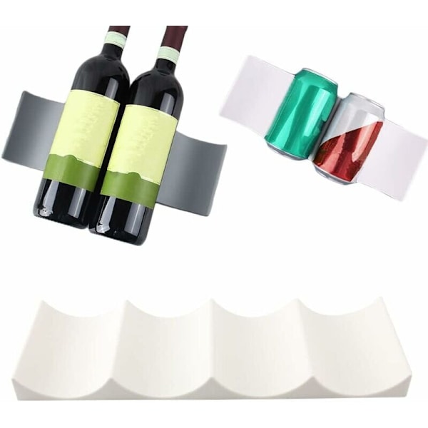 Kjøleskapsflaskeholder 2 stk Flaskelagringsmatte Stablebar Plast