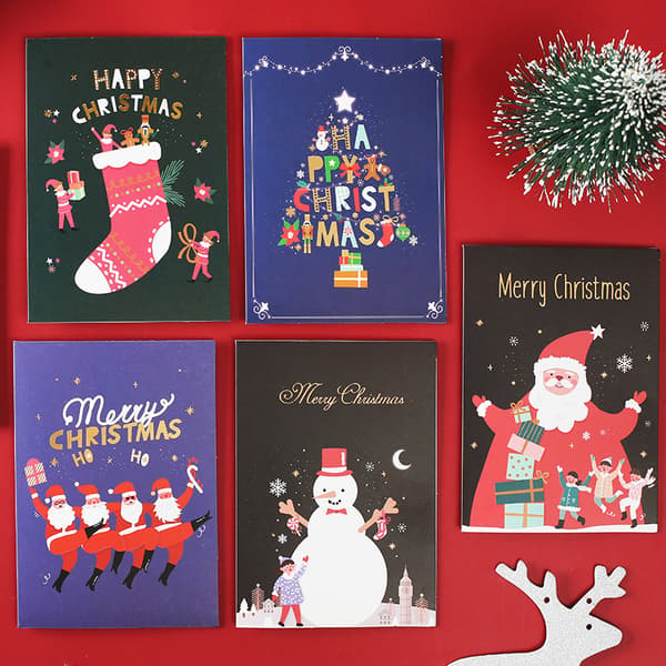 12-pack julkort, kraftpapper God Jul hälsningsgåva