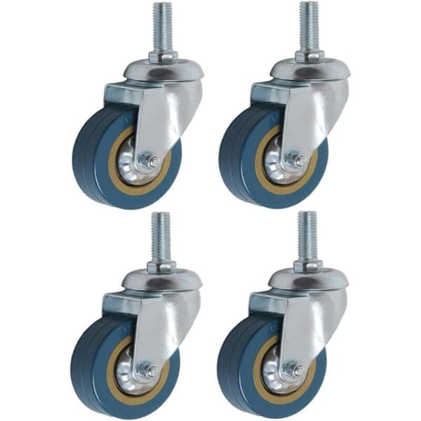 4-pack 360° möbelhjul 75mm M10 Heavy Duty Swivel Caste