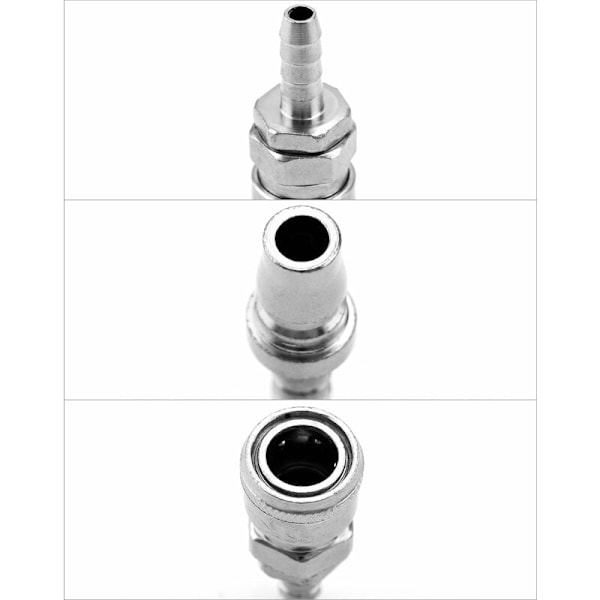 6 stk. kompressorluftdyse, 8 mm pneumatisk hurtigkobling, han