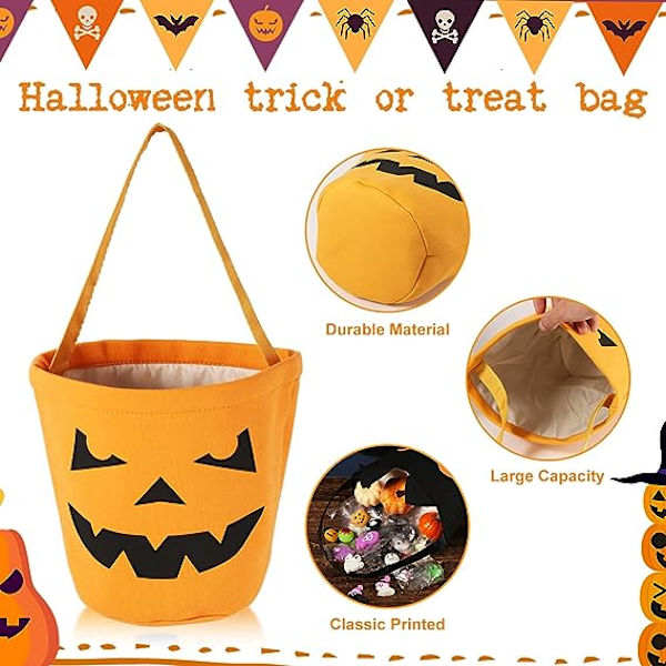 2 stk. Halloween Trick or Treat-pose, Halloween-poser til slik Reusa